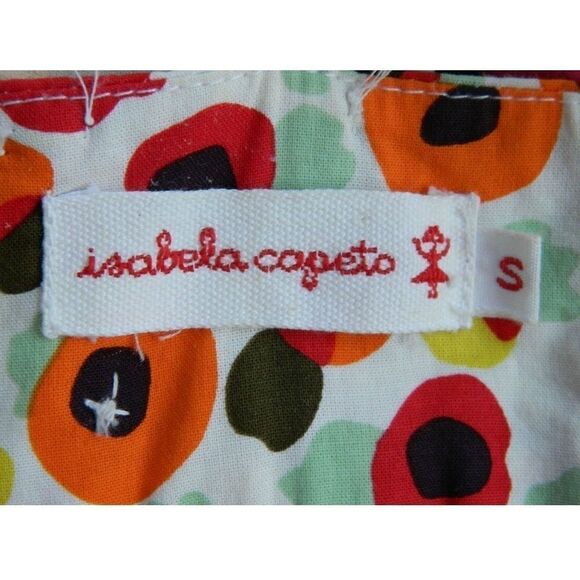 ISABELA CAPETO Dress Orange Beaded Halter Vacation Sundress Criss- Cross Small - Picture 8 of 8